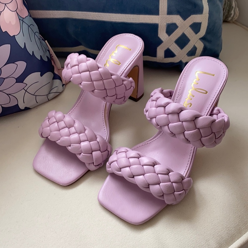 Lulus purple braided heels